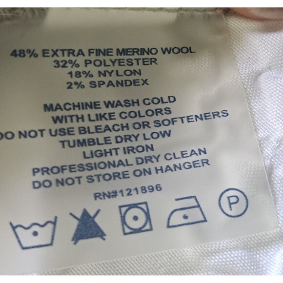 Title Nine Merino Wool Blend Full Zip Sweater Gray Women’s Medium Outdoor Jacket - Picture 7 of 13